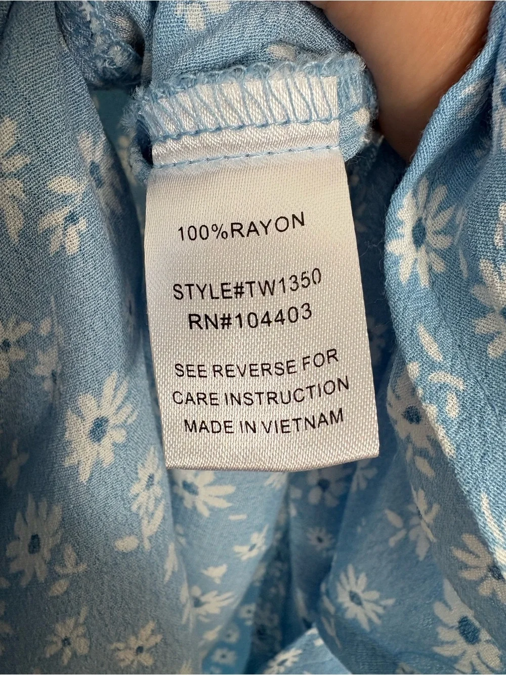 August Sky Blue Daisy Print Midi Skirt - Picture 5 of 6